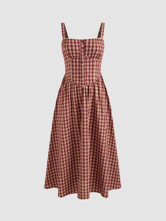 Cider Dresses & Skirts - Cider Cotton-Blend Square Neck Maxi Dress